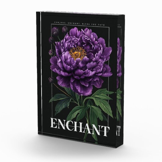 Conjure Enchant Bless the Path Purple Peony Fotoblock (Rechts)