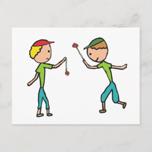 Conkers spielen postkarte