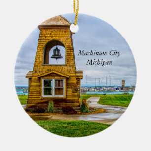 Conklerge Heritage Park Mackinaw City Keramik Ornament