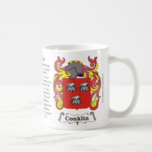 Conklin Familien-Wappen Tasse (Rechts)
