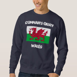 Connahs Quay, Wales mit Waliser-Flagge Sweatshirt