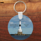 Conneaut Harbour West Bkw Light Schlüsselkette Schlüsselanhänger (Vorderseite)