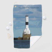 Conneaut Harbour West Breakwater Golf Handtuch (Insitu)
