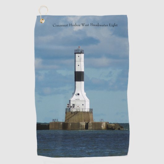 Conneaut Harbour West Breakwater Golf Handtuch (Vorderseite)