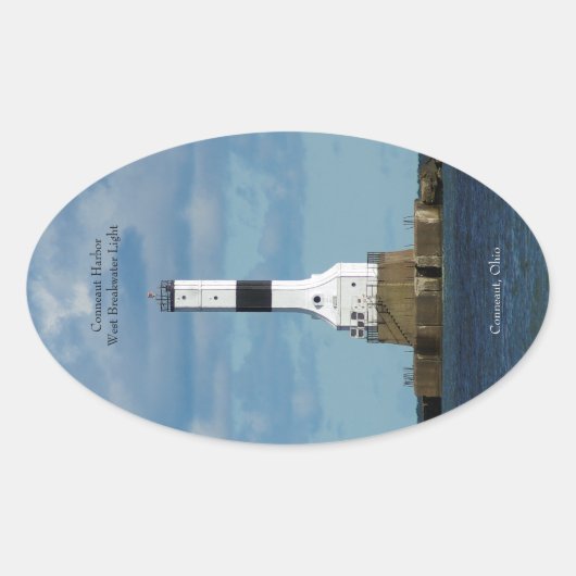 Conneaut Harbour West Breakwater Light Aufkleber (Vorderseite)