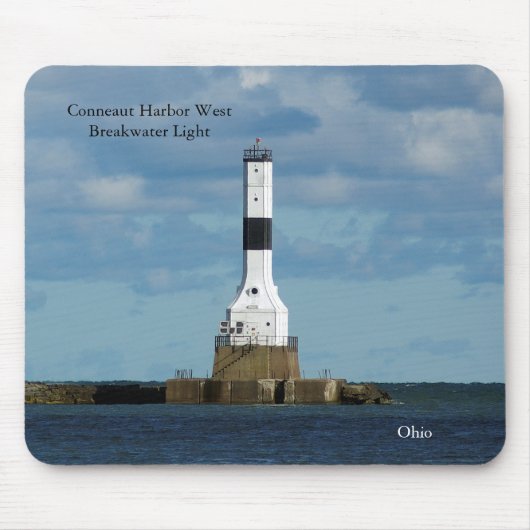 Conneaut Harbour West Breakwater Light Mousepad (Vorne)