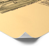 Conneaut, OH Panoramablick Karte - 1896 Poster (Ecke)