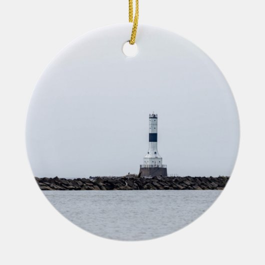 Conneaut West Breakwater Lighthouse Keramik Ornament (Vorne)
