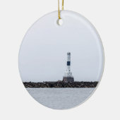 Conneaut West Breakwater Lighthouse Keramik Ornament (Links)