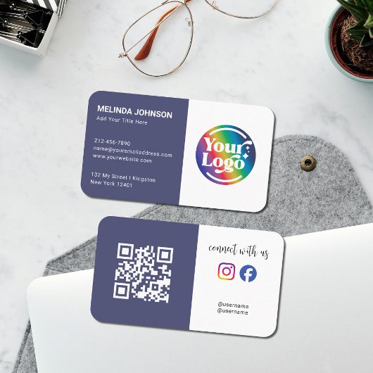 Connect Future Dusch QR Code Logo Social Media Visitenkarte