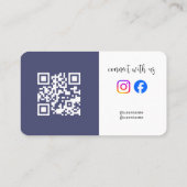 Connect Future Dusch QR Code Logo Social Media Visitenkarte (Rückseite)