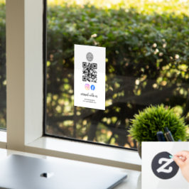 Connect with us Instagram Facebook Social Media QR Fensteraufkleber