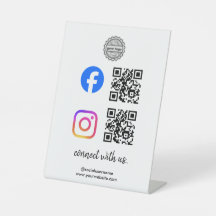 Connect with us Instagram Facebook Social Media QR