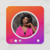 Connect With Us | Social Media Instagram Quadratische Visitenkarte (Vorderseite)