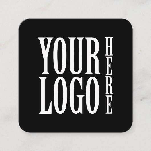 Connect with us Social Media QR Code Black Square Quadratische Visitenkarte (Vorderseite)