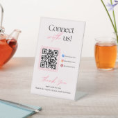 Connect With Us Social Media QR Code Business Sockelschild (In SItu)