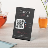 Connect With Us Social Media QR Code Business Sockelschild (In SItu)