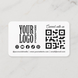 Connect with us Social Media QR Code whit Business Visitenkarte