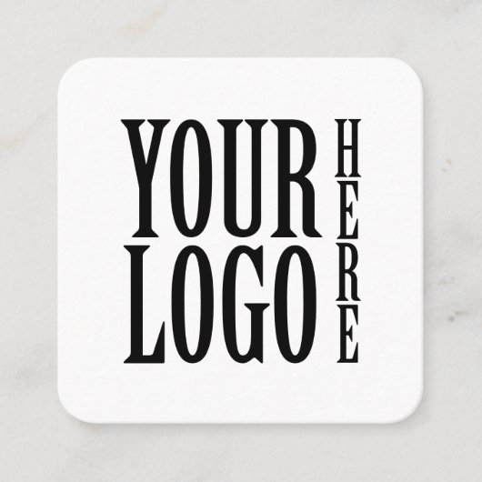 Connect with us Social Media QR Code White Square Quadratische Visitenkarte (Vorderseite)