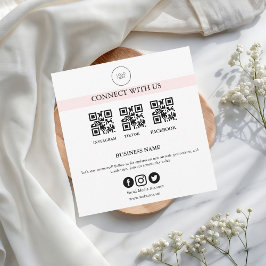 Connect With Us Social Media Sign | Business Karte