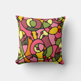 Connect Zen Neurographic Digital Art Throw Pillow Kissen