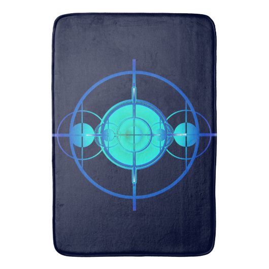 Connected Minds (Night Version) Badematte (Vorderseite Vertikal)