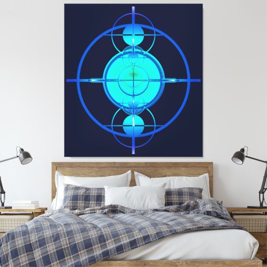 Connected Minds (Night Version) Leinwanddruck (Insitu (Schlafzimmer))