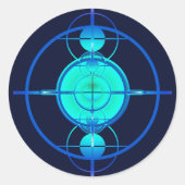 Connected Minds (Night Version) Runder Aufkleber (Vorderseite)