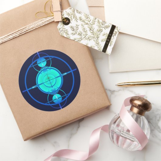 Connected Minds (Night Version) Runder Aufkleber (Schenken)