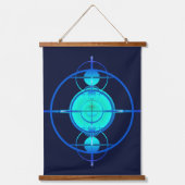 Connected Minds (Night Version) Wandteppich Mit Holzrahmen (Vorderseite)