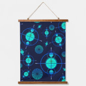 Connected Minds Pattern 2 Wandteppich Mit Holzrahmen (Vorderseite)