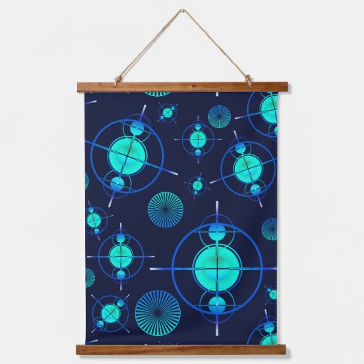 Connected Minds Pattern 2 Wandteppich Mit Holzrahmen (Vorderseite)