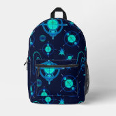 Connected Minds Pattern Bedruckter Rucksack (Vorderseite)