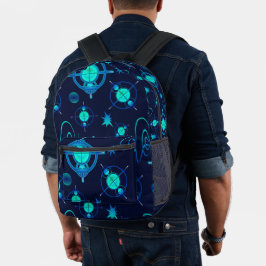 Connected Minds Pattern Bedruckter Rucksack