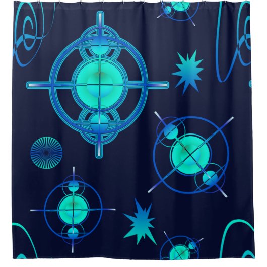 Connected Minds Pattern Duschvorhang (Vorderseite)