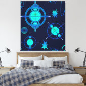 Connected Minds Pattern Leinwanddruck (Insitu (Schlafzimmer))