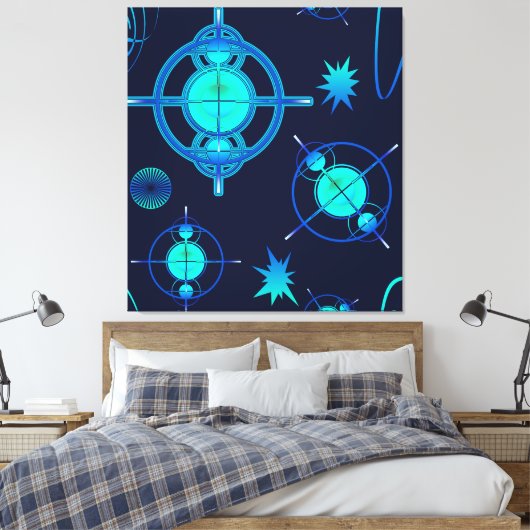 Connected Minds Pattern Leinwanddruck (Insitu (Schlafzimmer))