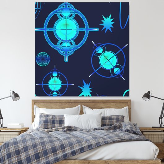 Connected Minds Pattern Leinwanddruck (Insitu (Schlafzimmer))