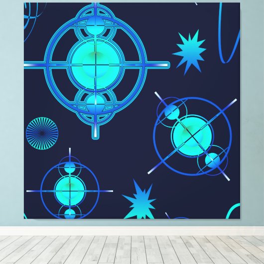 Connected Minds Pattern Leinwanddruck (Insitu (Holzboden))