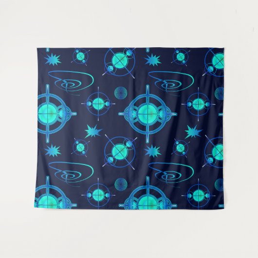 Connected Minds Pattern Wandteppich (Vorderseite (Horizontal))