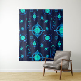 Connected Minds Pattern Wandteppich