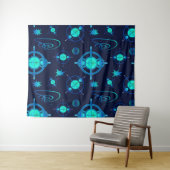 Connected Minds Pattern Wandteppich (Beispiel (Horizontal))