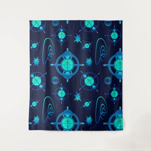 Connected Minds Pattern Wandteppich (Vorderseite)