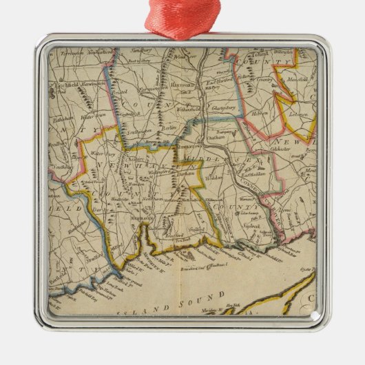 Connecticut 10 ornament aus metall (Vorne)