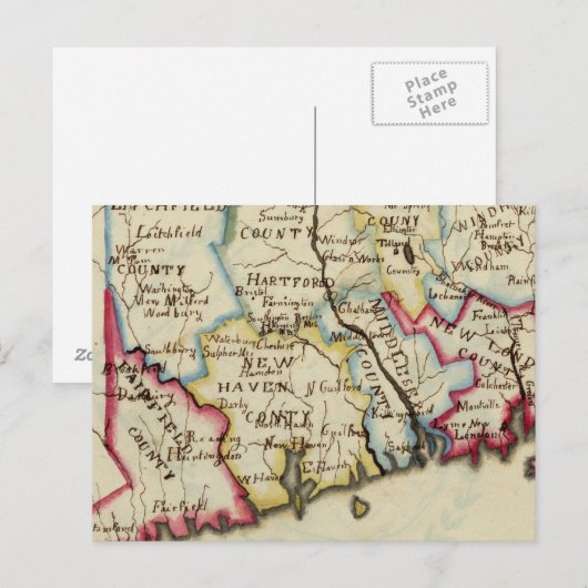 Connecticut 11 postkarte (Vorne/Hinten)