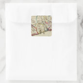 Connecticut 11 quadratischer aufkleber (Tasche)