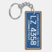 Connecticut 1976 Vintager Schlüsselanhänger (Vorderseite links)