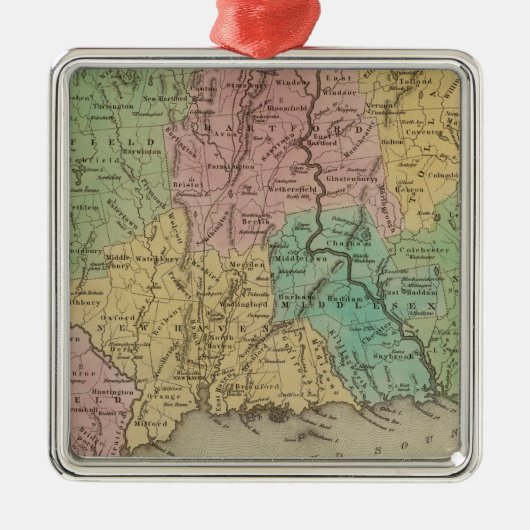 Connecticut 3 ornament aus metall (Vorne)