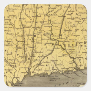 Connecticut 4 quadratischer aufkleber