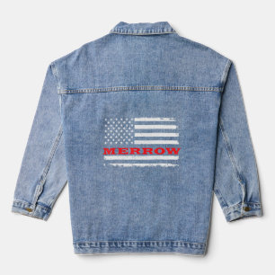 Connecticut American Flag Merrow Usa Patriotic Sou Jeansjacke